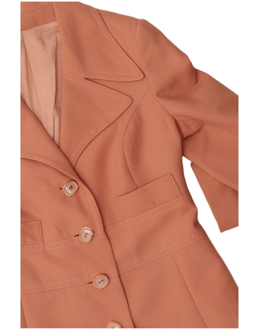 Vintage Trench Coat til kvinder UK 14 Medium Orange