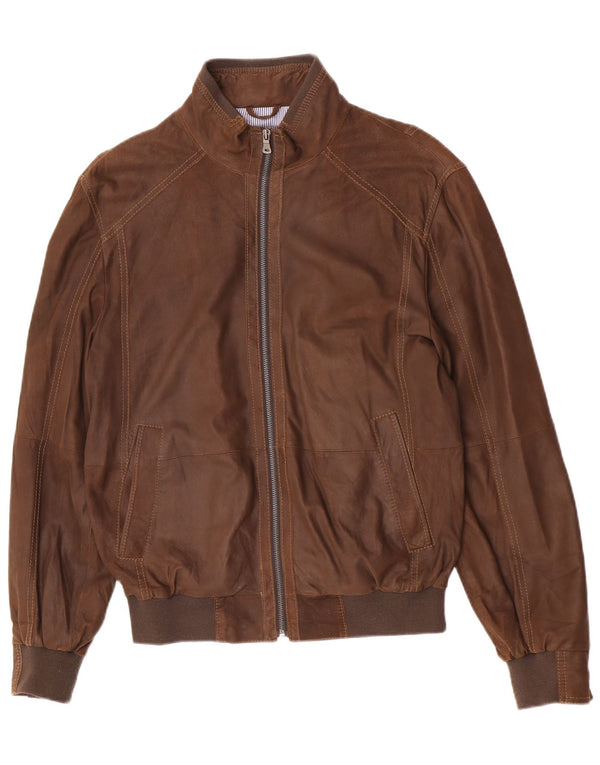Milestone Herre Læderjakke UK 38 Medium Brun