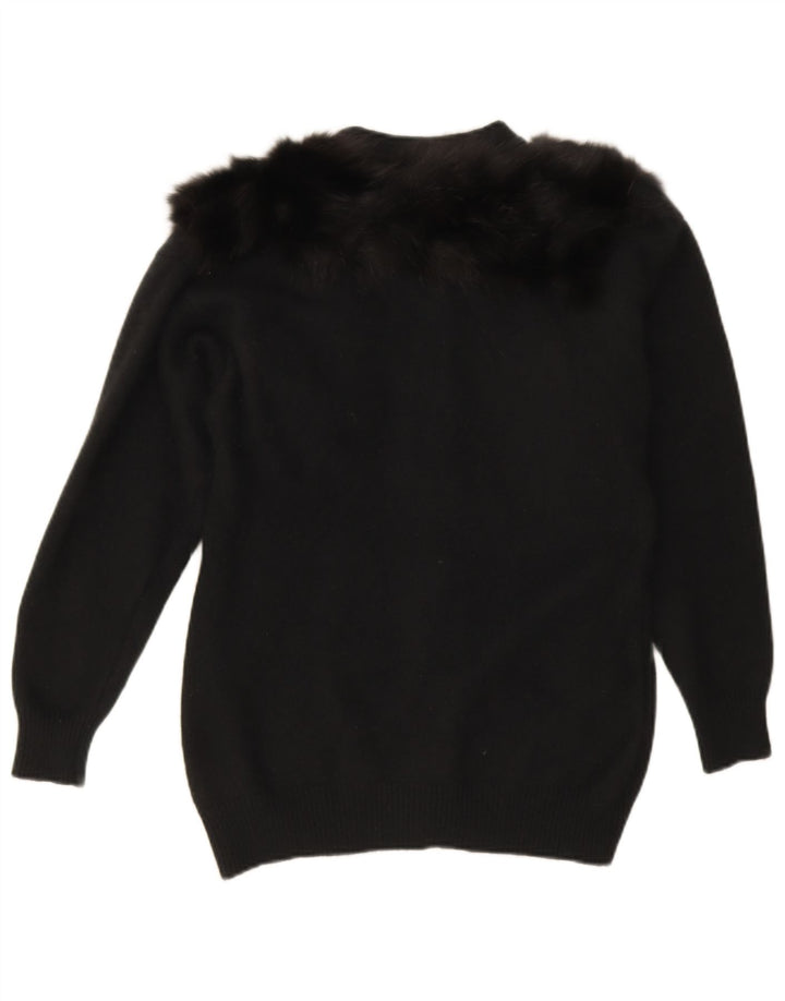 Vintage dame cardigan sweater UK 8 Small Black