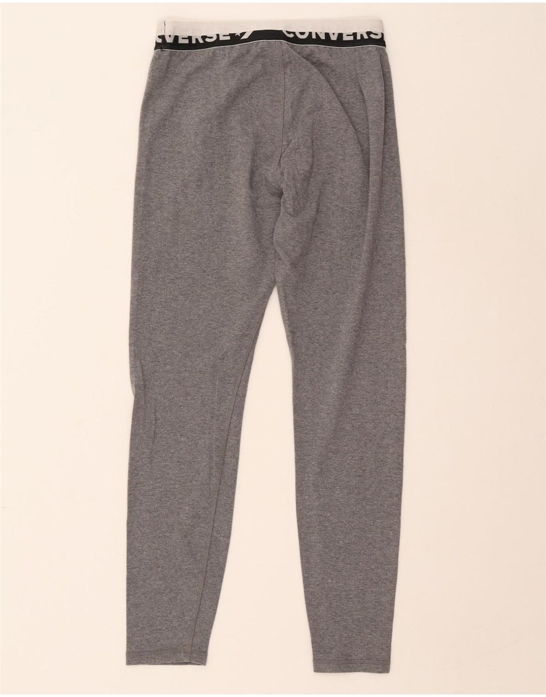 CONVERSE Womens Graphic Leggings UK 12 Medium Grey Cotton Vintage Converse and Second-Hand Converse from Messina Hembry 