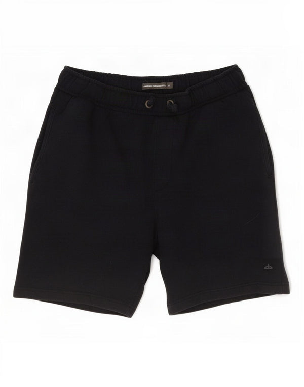 French Connection Mens Sport Shorts Medium Black Cotton