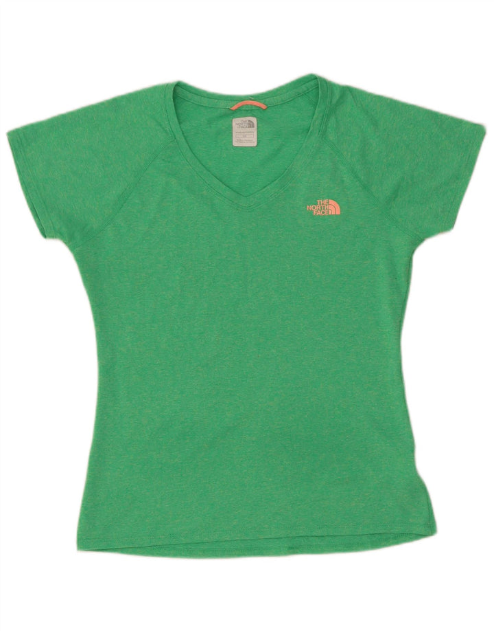 The North Face Dame T-Shirt Top UK 10 Lille Grøn Polyester