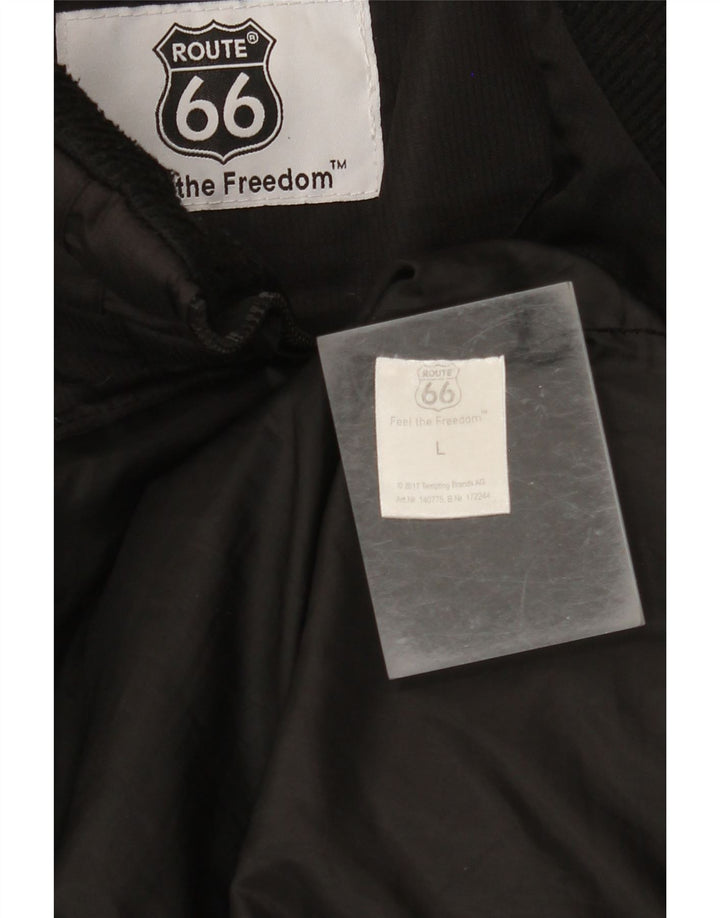 ROUTE 66 Herre polstret jakke UK 40 Stor sort polyester