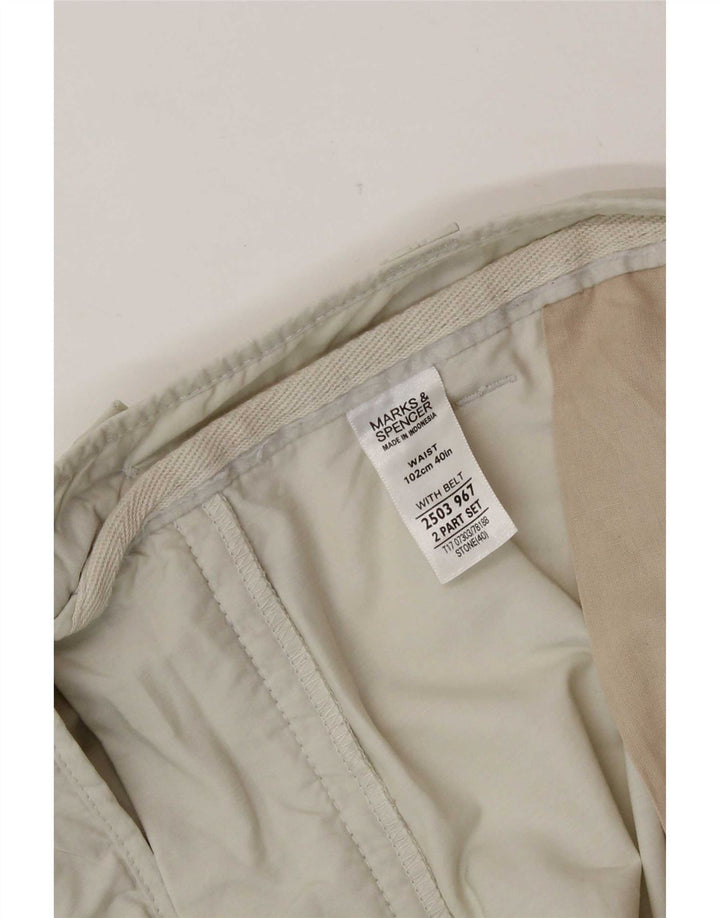 Marks & Spencer Herre Cargo Shorts W40 XL Beige Bomuld