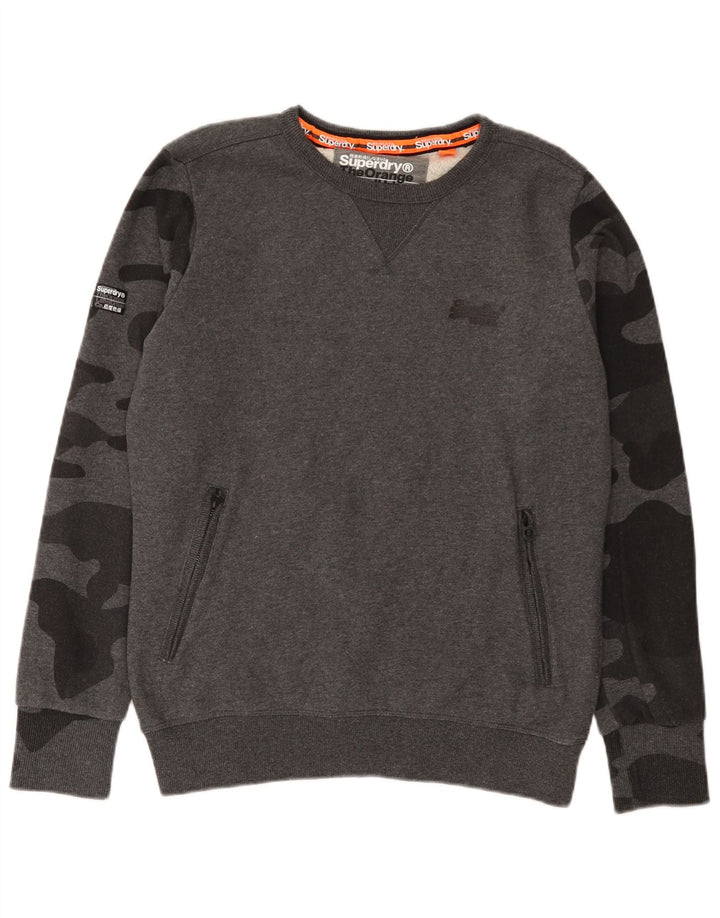 Superdry Sweatshirt til mænd Medium Grå Camouflage Bomuld