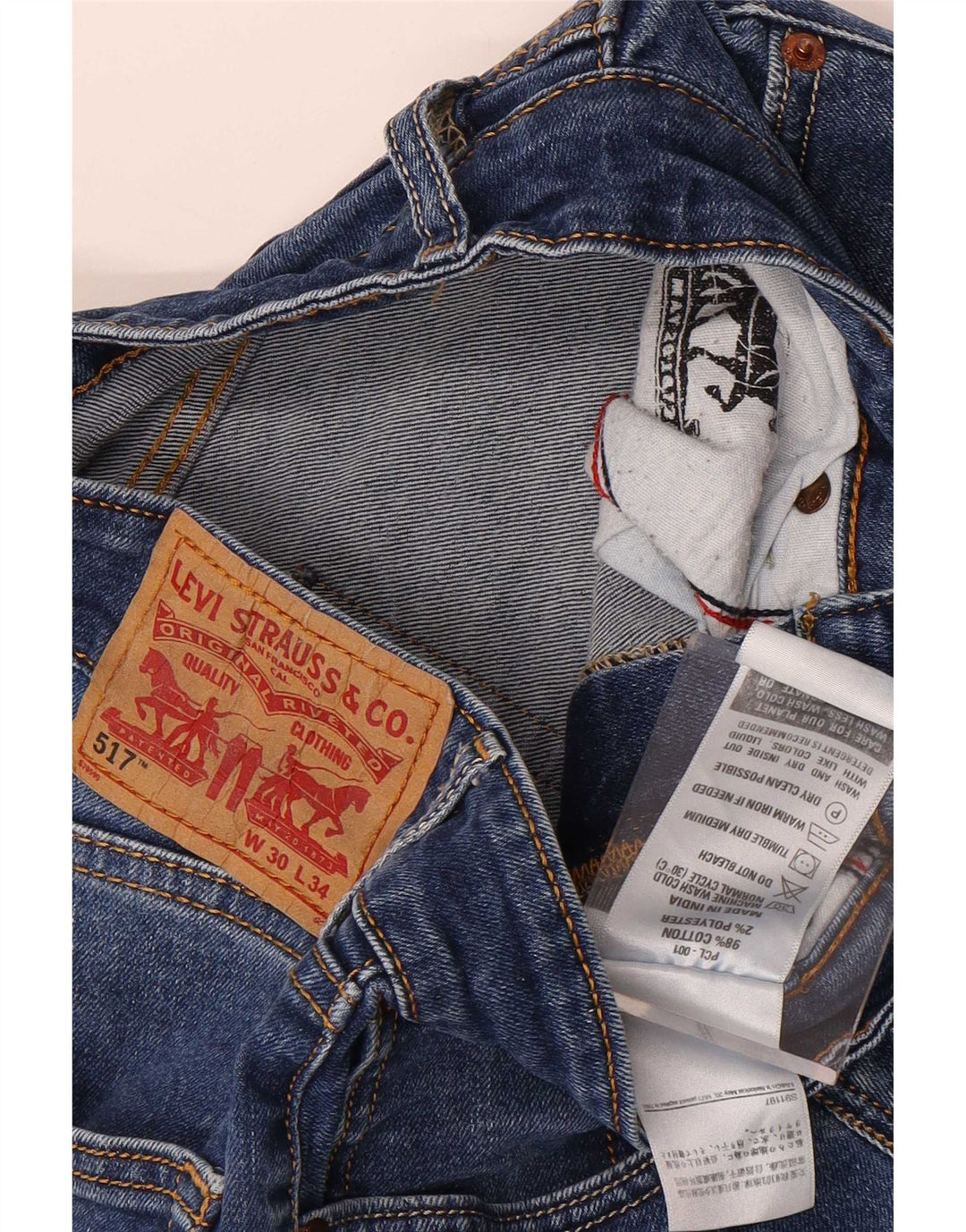 Levi's Herre 517 Bootcut Jeans W30 L30 Blå Bomuld