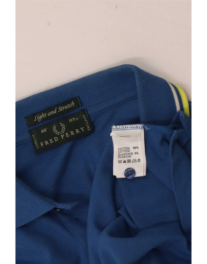 Fred Perry herre poloskjorte stor blå stribet bomuld