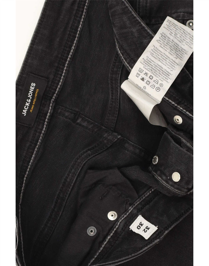 Jack & Jones Herre GLENN Distressed Slim Jeans W32 L30 Sort bomuld