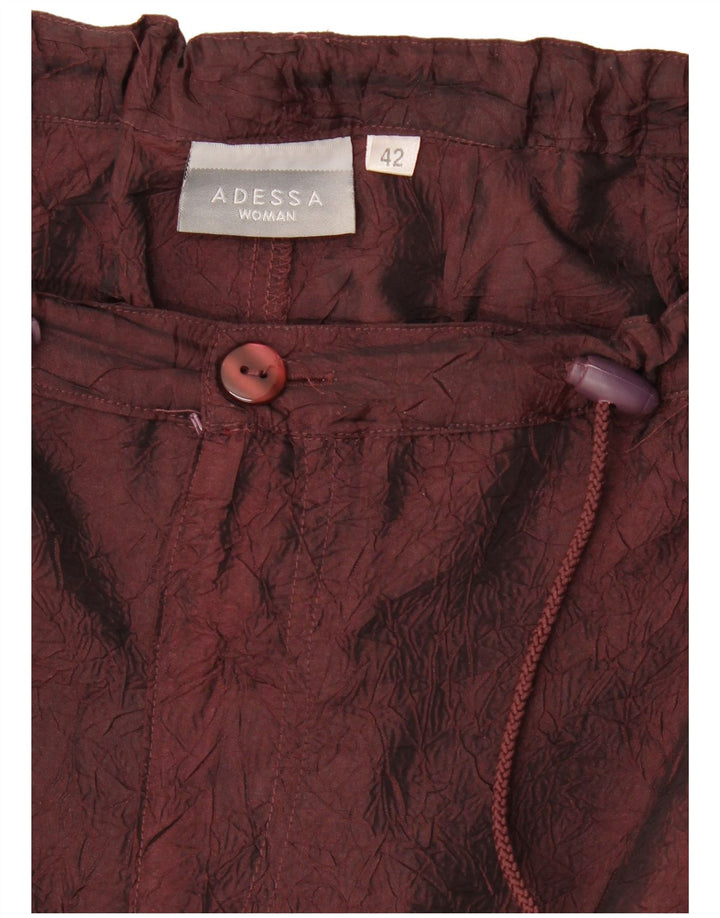 Vintage dame Maxi Nederdel EU 42 Large W32 Burgundy Polyamid