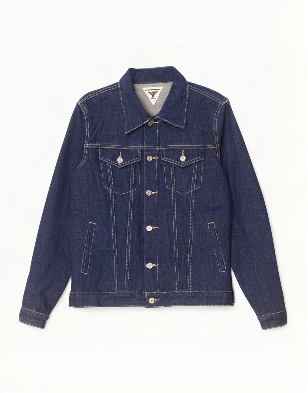 Vintage denimjakke til drenge 14-15 år marineblå bomuld