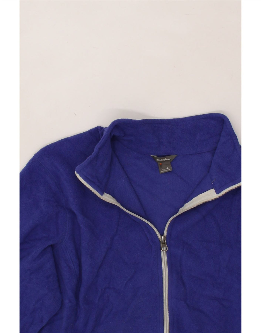 EDDIE BAUER Womens Fleece Jacket UK 16 Large Navy Blue Polyester Vintage Eddie Bauer and Second-Hand Eddie Bauer from Messina Hembry 