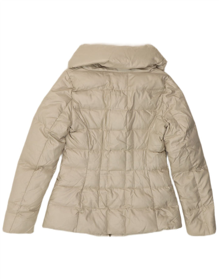 ZARA polstret jakke til kvinder UK 10 Lille råhvid polyester