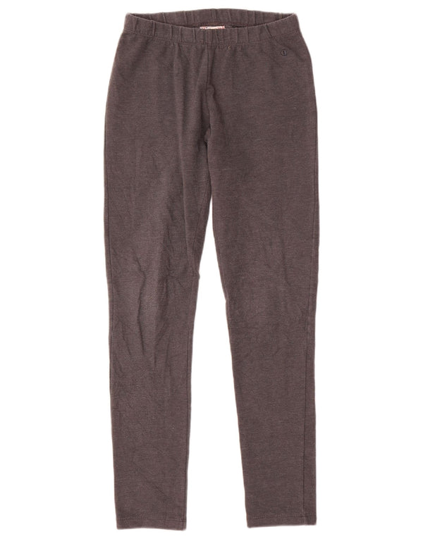 Champion Womens Heritage Fit Leggings UK 10 Small Grey Cotton