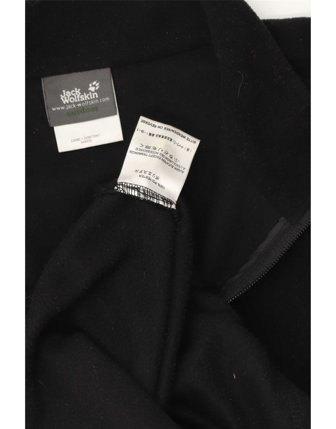 Jack Wolfskin Herre lynlås hals Fleece Jumper 2XL Sort Polyester