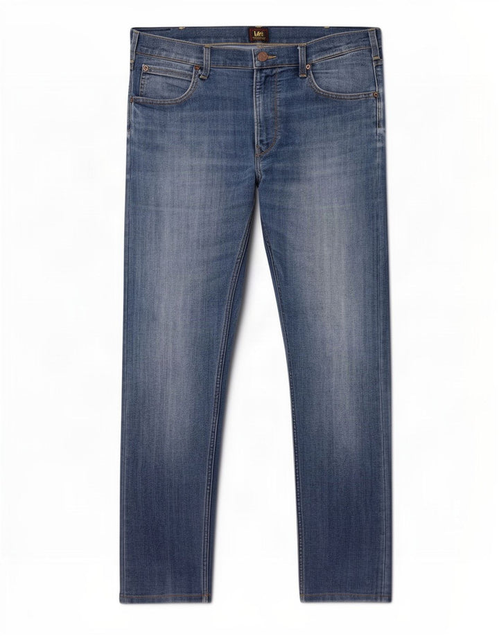 Lee Mens Daren Zip Fly Slim Jeans W36 L32 Blå Bomuld