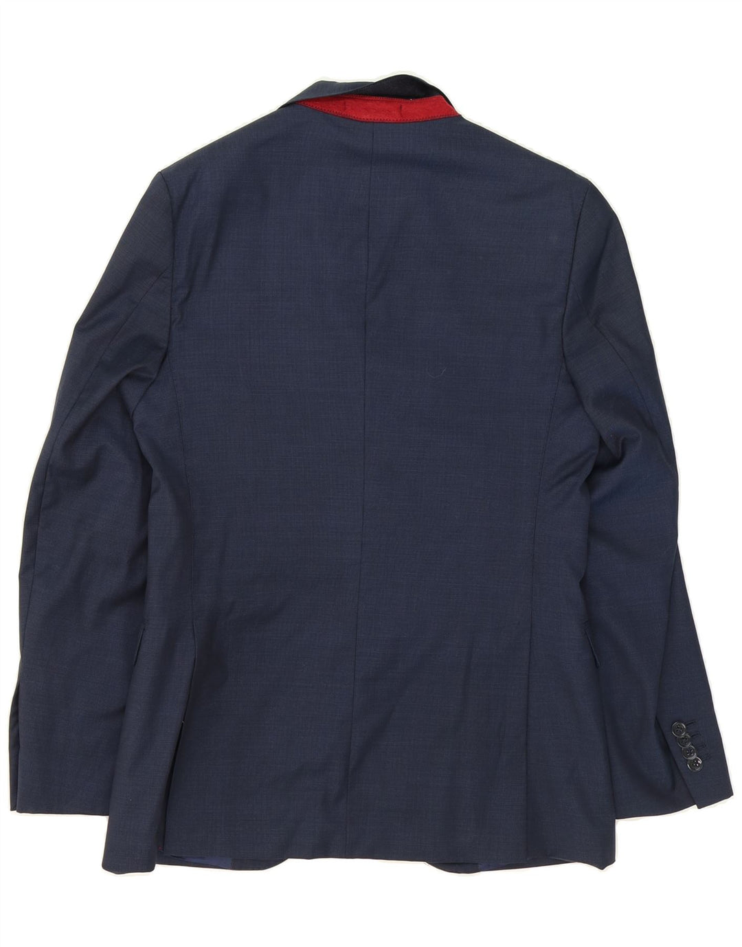 MASSIMO DUTTI Mens 2 Button Blazer Jacket UK 36 Small Navy Blue Wool Vintage Massimo Dutti and Second-Hand Massimo Dutti from Messina Hembry 