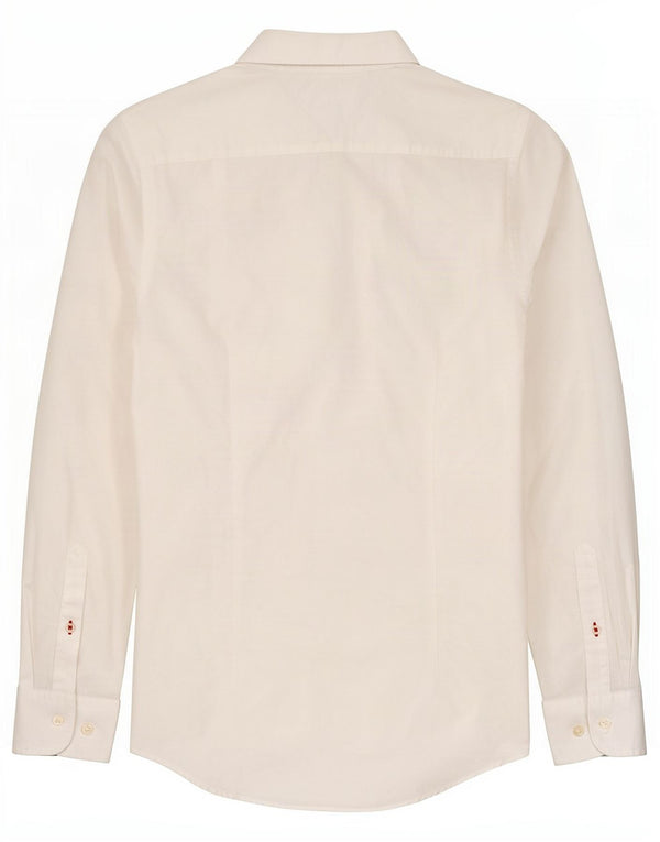 Tommy Hilfiger Herre Slim Fit skjorte Medium Hvid Bomuld