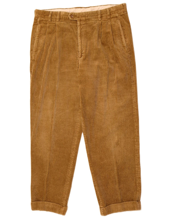 Jaeger Herre tilspidsede fløjlsbukser IT 52 XL W34 L29 Beige Bomuld