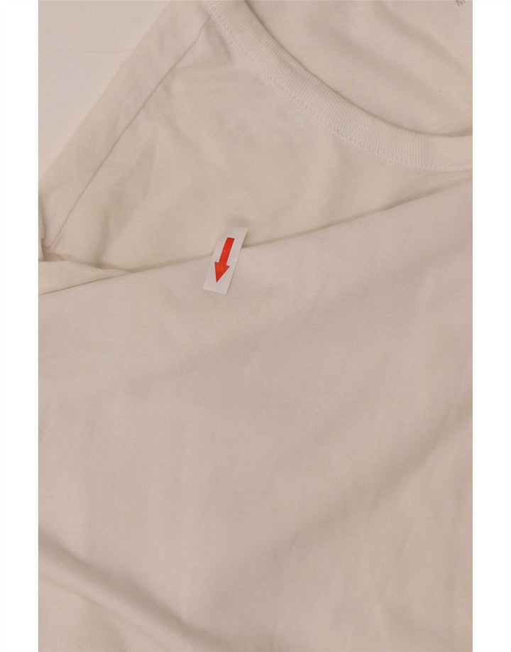 Hugo Boss Herre T-Shirt Top Lille Hvid Bomuld