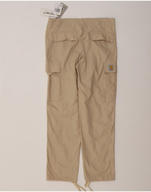 Carhartt Herre Straight Cargo Bukser Small W29 L30 Beige Bomuld