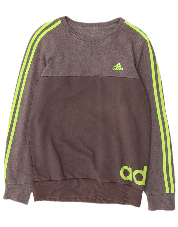 Adidas grafisk sweatshirt til mænd, lille grå bomuld