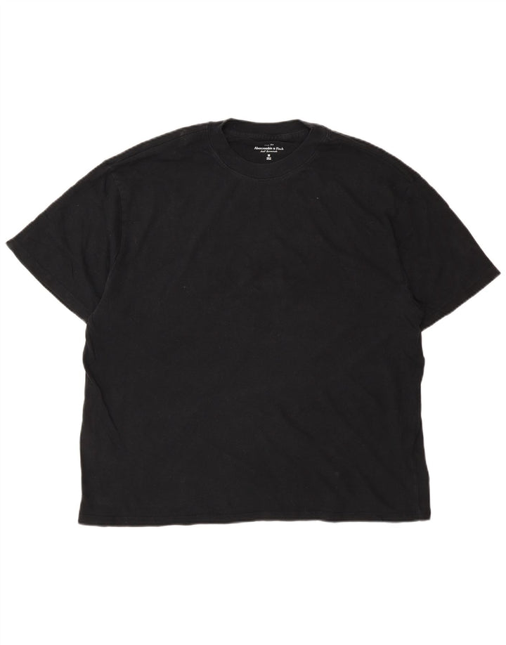 Abercrombie & Fitch Herre T-Shirt Top Medium Sort Bomuld