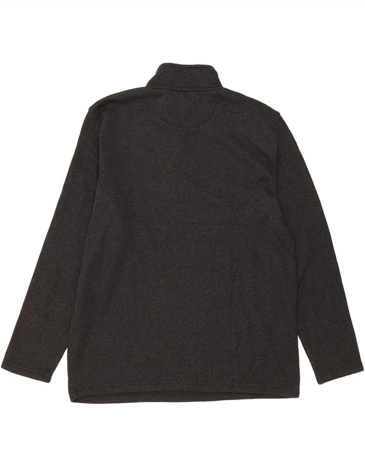 IZOD Mens Zip Neck Sweatshirt Jumper XL Grey Polyester Vintage Izod and Second-Hand Izod from Messina Hembry 