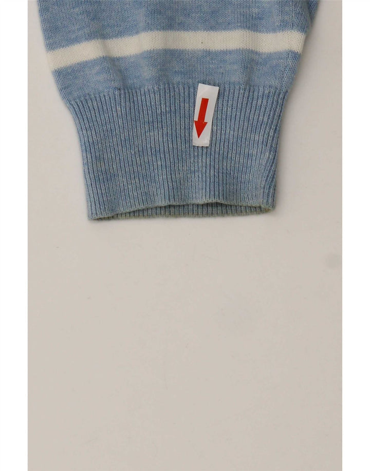 Gant herre rund hals sweater stor blå stribet bomuld