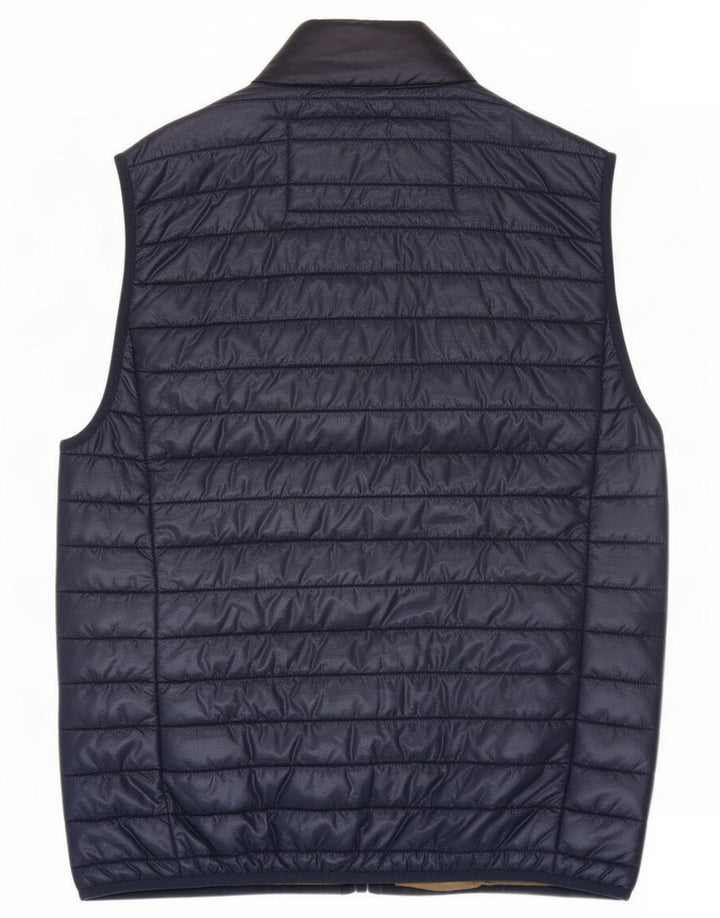 J. Crew Herre Polstret Gilet UK 36 Small Navy Blue Nylon