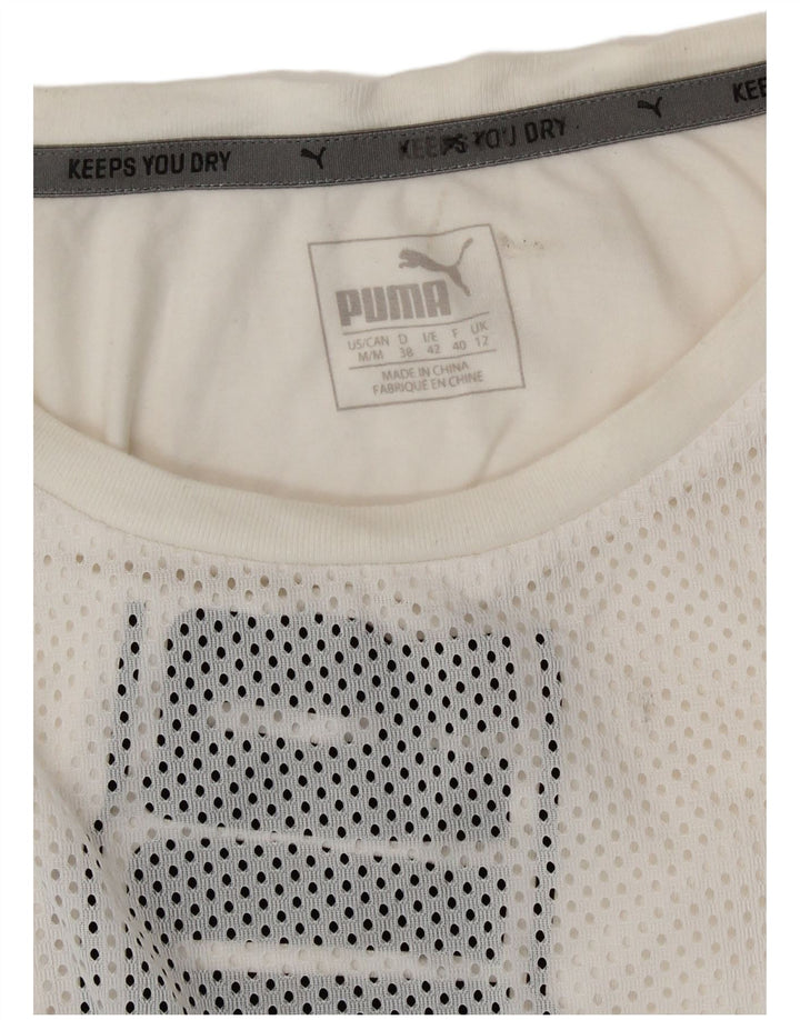 Puma Dame Grafisk Vest Top UK 12 Medium White