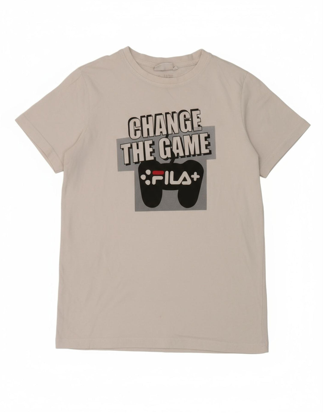 FILA Boys Graphic T-Shirt Top 13-14 Years White Cotton