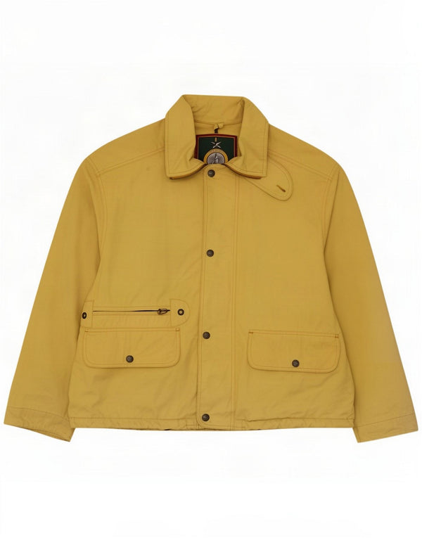 Vintage Mens Loose Fit Utility Jacket UK 36 Small Yellow Polyamide