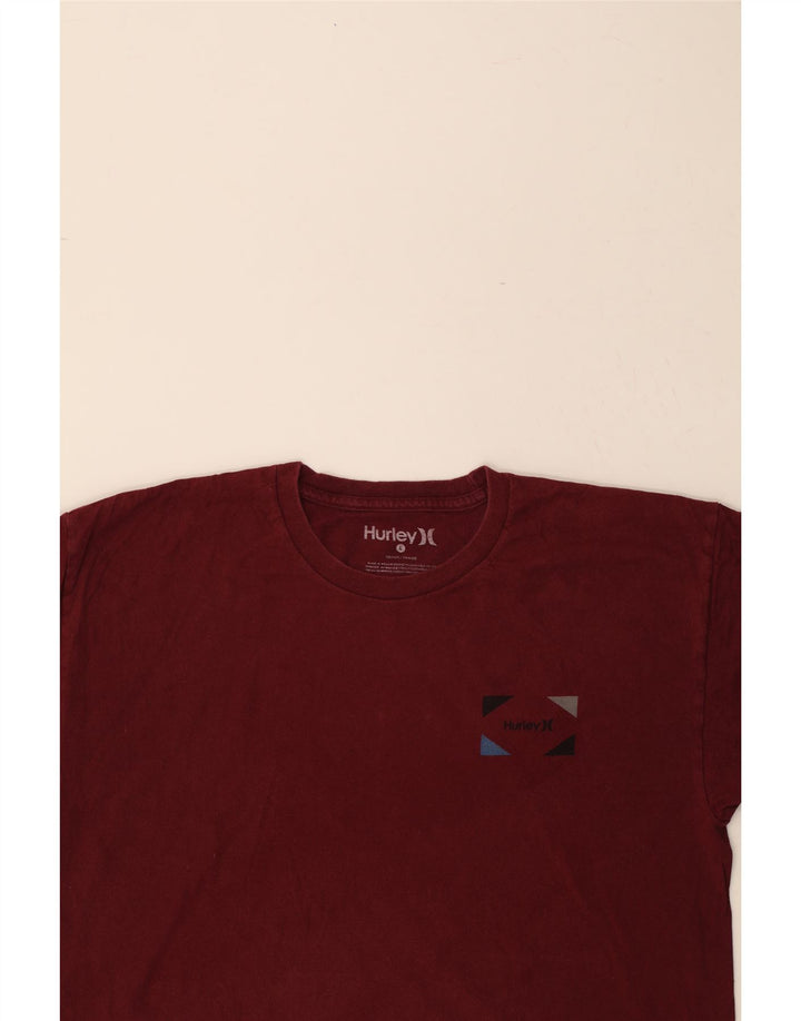 HURLEY Mens T-Shirt Top Large Red Cotton Vintage Hurley and Second-Hand Hurley from Messina Hembry 