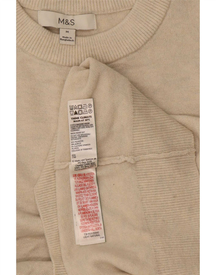 Marks & Spencer Dame sweater med rund hals DK 14 Medium Beige