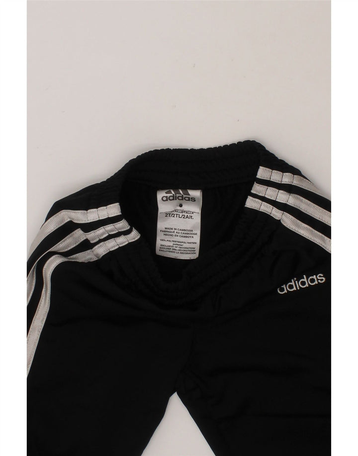 ADIDAS Baby Boys Graphic Tracksuit Trousers 18-24 Months  Black Polyester Vintage Adidas and Second-Hand Adidas from Messina Hembry 