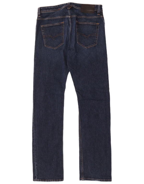 Diesel Herre Straight Jeans W33 L36 Blå Bomuld