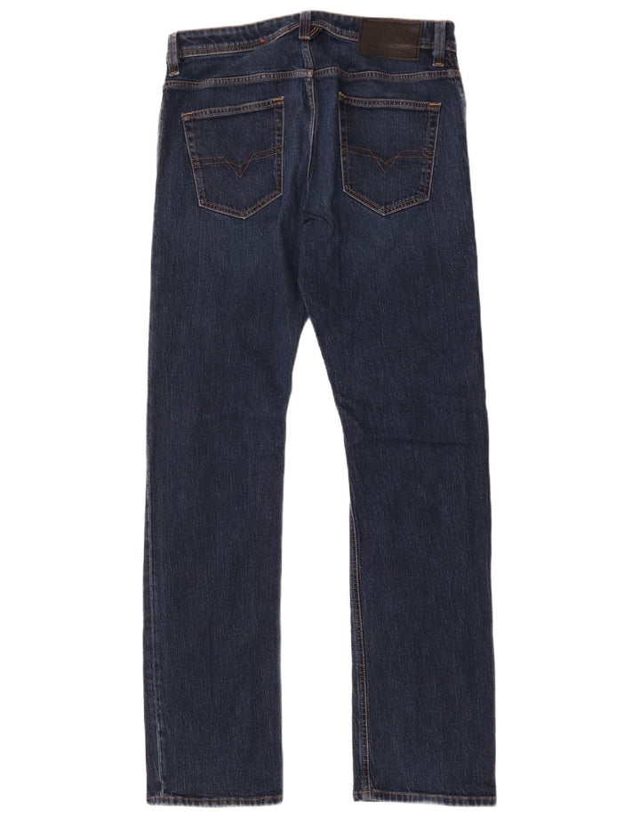 Diesel Herre Straight Jeans W33 L36 Blå Bomuld
