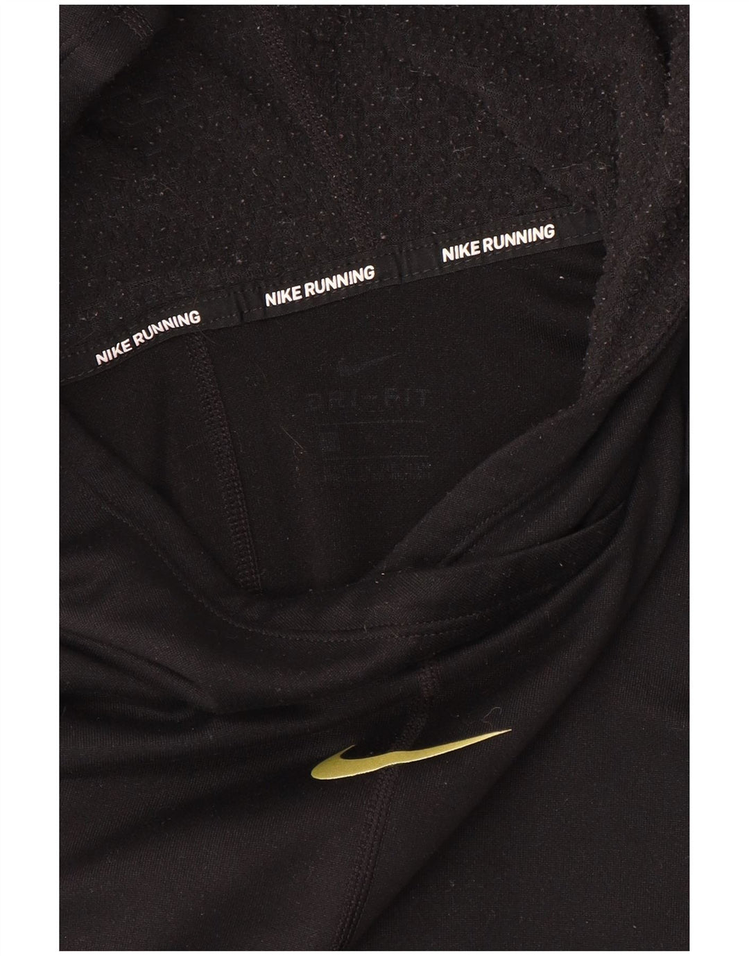 NIKE løbehætte grafisk top Langærmet UK 14 Medium Sort