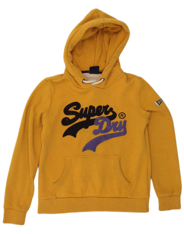 Superdry Grafisk hættetrøje til kvinder UK 12 Medium Gul Bomuld