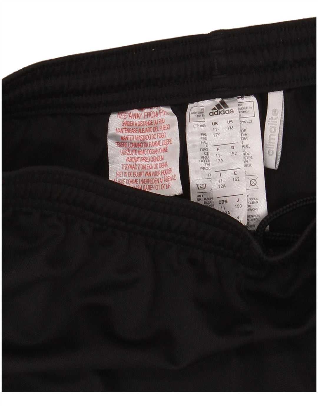 ADIDAS Boys Climalite Sport Shorts 11-12 Years  Black Polyester