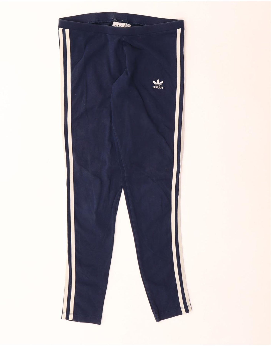 Adidas Dame Leggings UK 12 Medium Navy Blue Bomuld