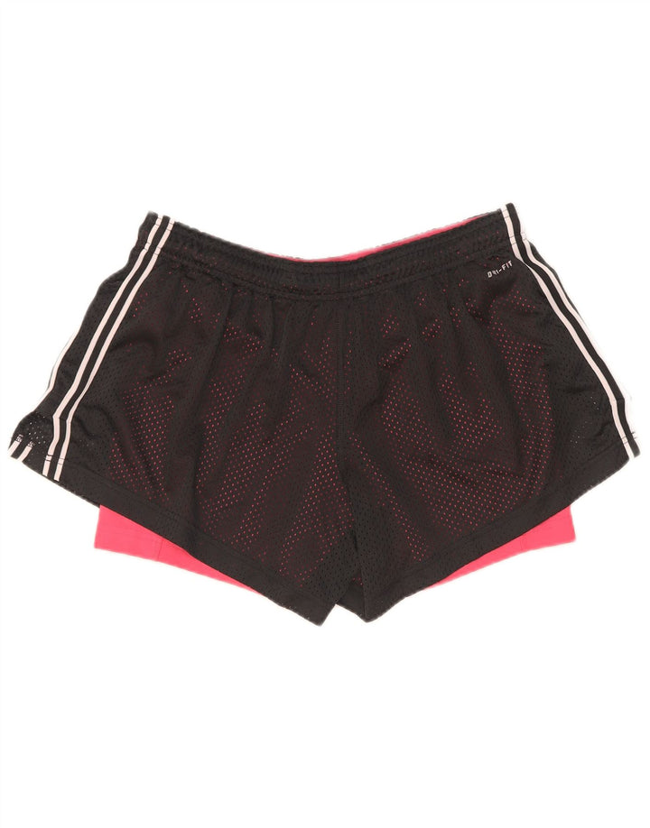 Nike Dame Dri Fit Sport Shorts UK 14 Large Black Polyester