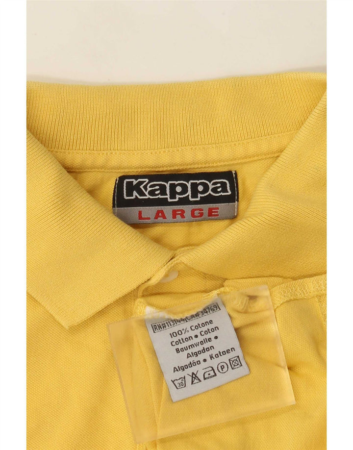 Kappa herre poloshirt stor gul bomuld