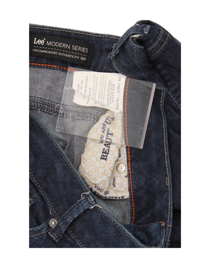 LEE Womens High Rise Bootcut Jeans US 16 2XL W34 L31 Navy Blue Vintage Lee and Second-Hand Lee from Messina Hembry 