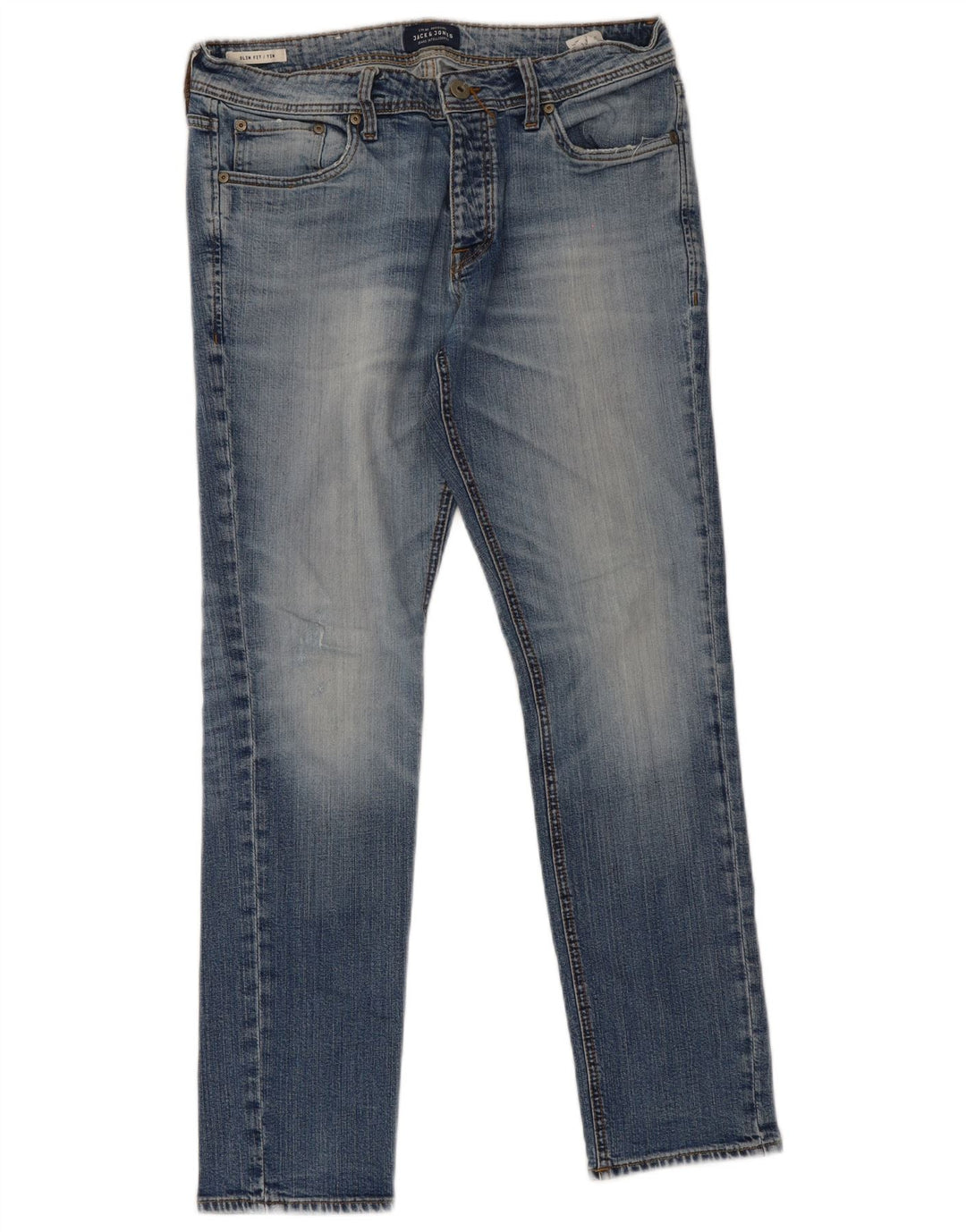 Jack & Jones Herre Tim Slim Jeans W33 L32 Blå Bomuld