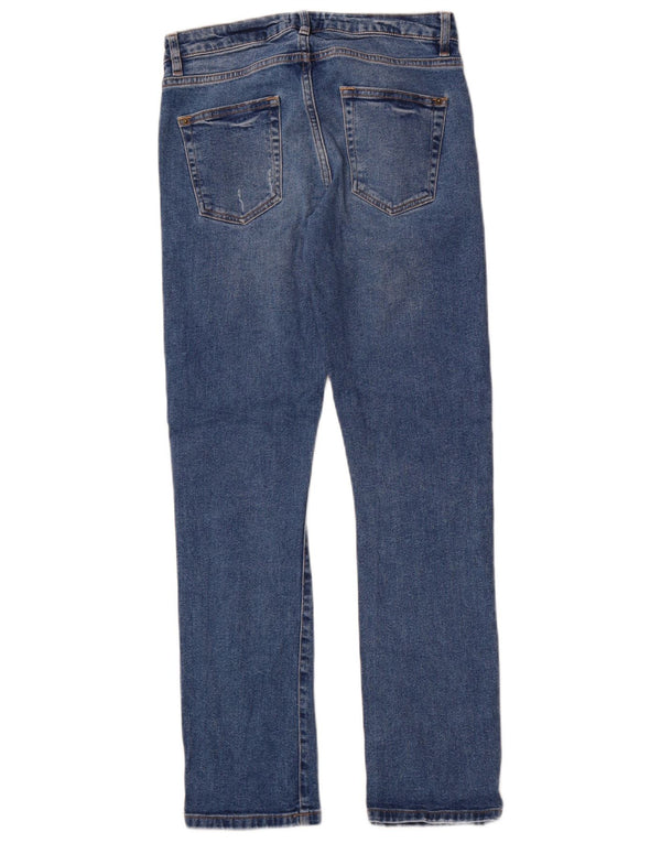 White Stuff Womens Boyfriend Straight Jeans UK 6 XS W26 L29 Blue Cotton