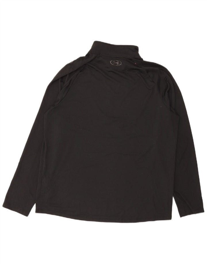 Under Armour Herre Zip Neck Loose Fit Top Langærmet XL Sort Polyester