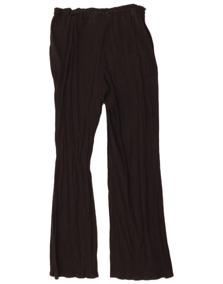 Zara Dame Flare Casual Bukser Medium W32 L32 Sort Viscose