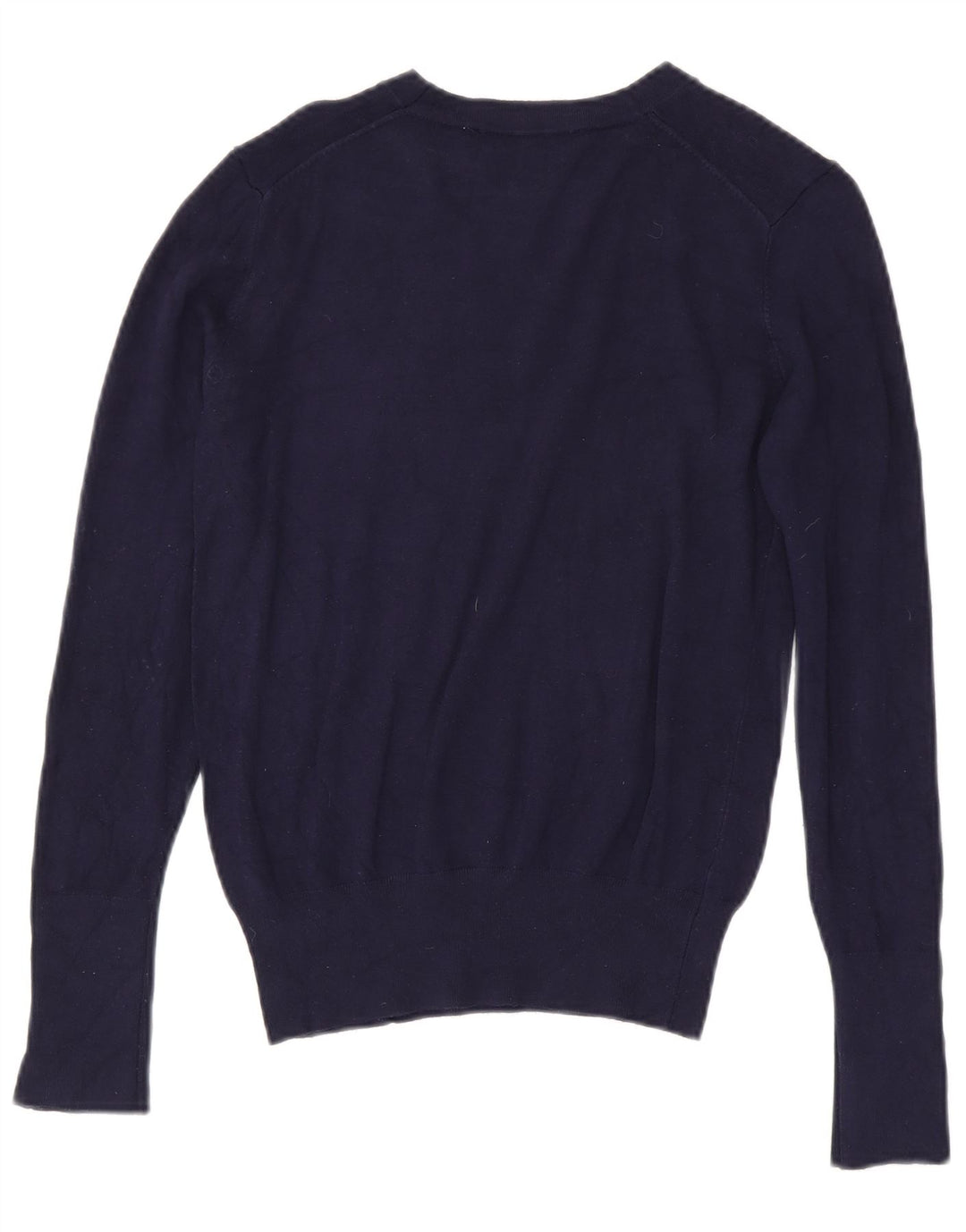 Zara Dame Boat Neck Jumper Sweater UK 12 Medium Navy Blue