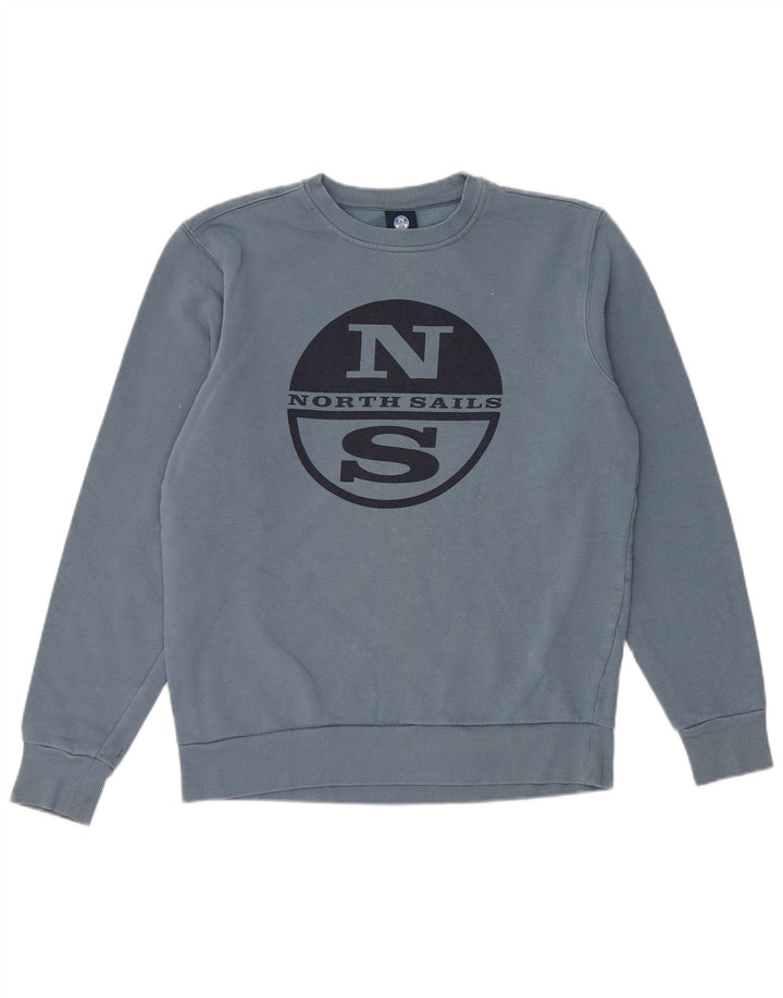 North Sails Herre Grafisk Sweatshirt Jumper XS Blå Bomuld